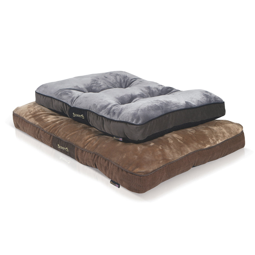 Chester Dog Mattress (in Chocolate Brown or Graphite Grey) by Scruffs