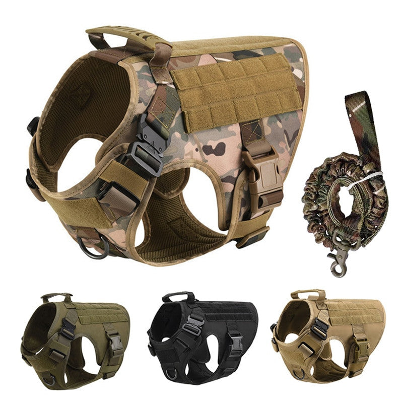 No Pull Harness For Large Dogs Military Tactical Dog Harness Vest